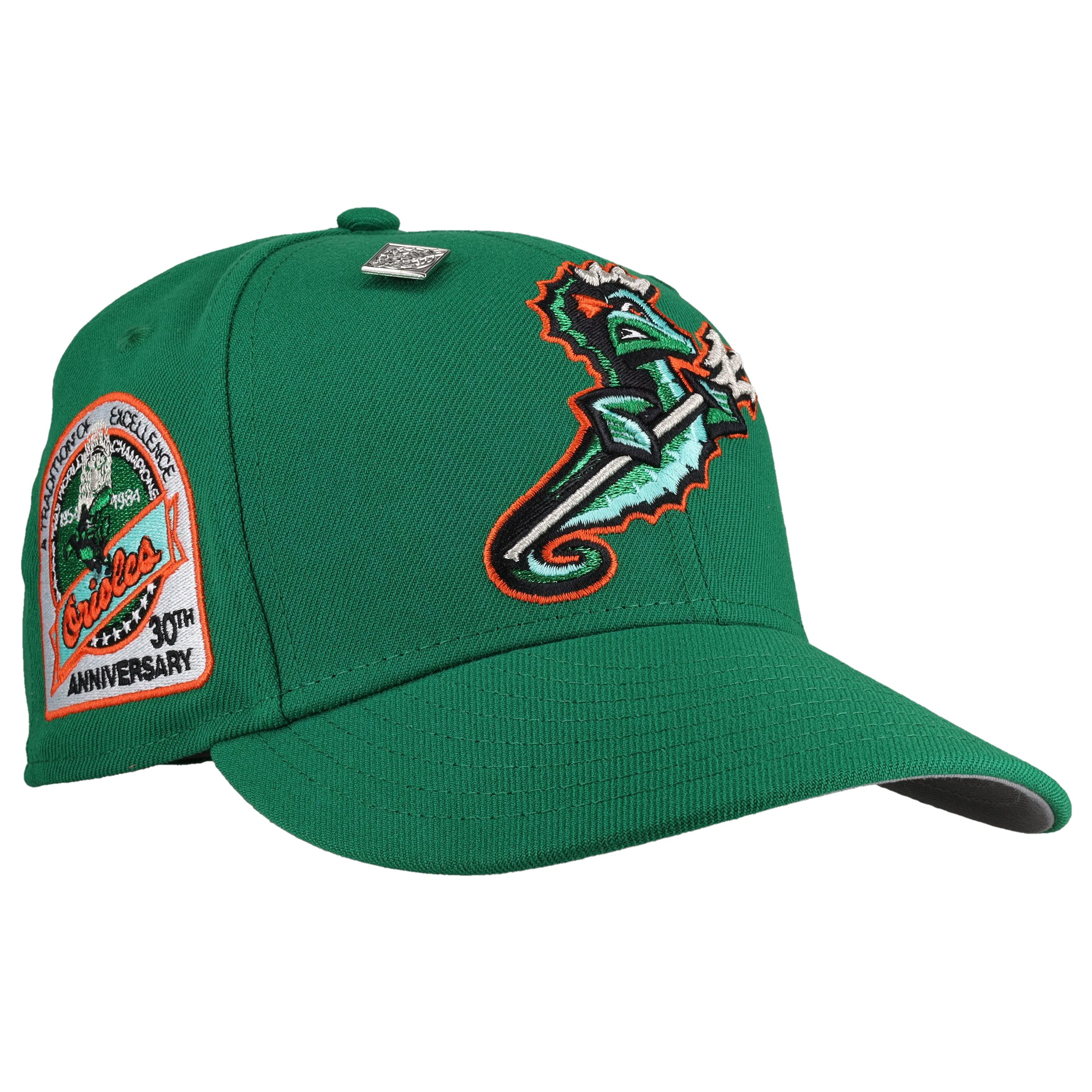 Norfolk Tides X Baltimore Orioles Kelly Green Metallic 59Fifty Fitted Hat