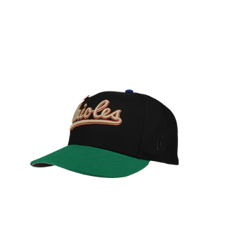 Baltimore Orioles 30th Anniversary Black/Green Metallic Script 59Fifty Fitted Hat