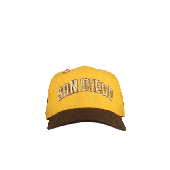 San Diego Padres 40th Anniversary Yellow Walnut Metallic 59Fifty Fitted Hat