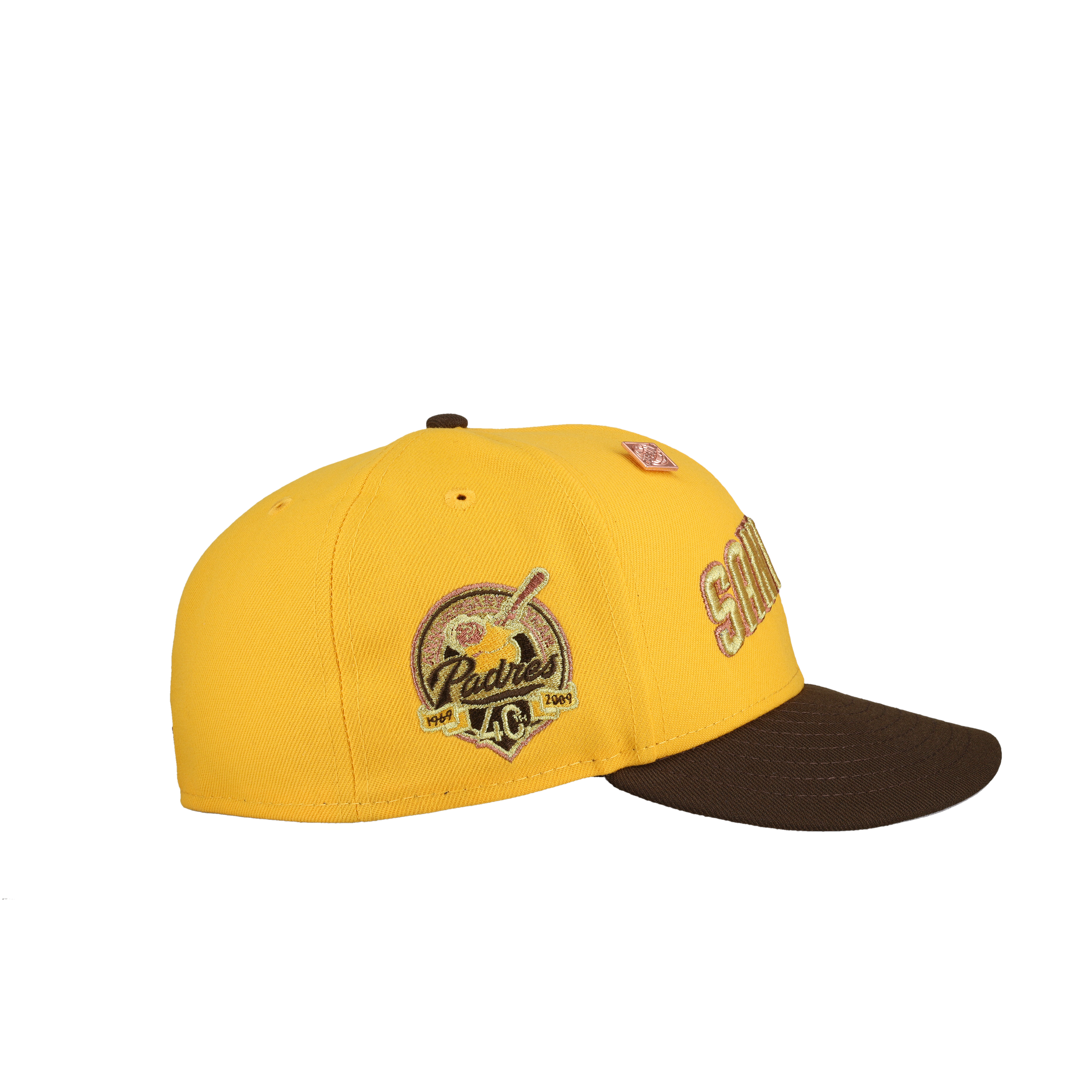 San Diego Padres 40th Anniversary Yellow Walnut Metallic 59Fifty Fitted Hat