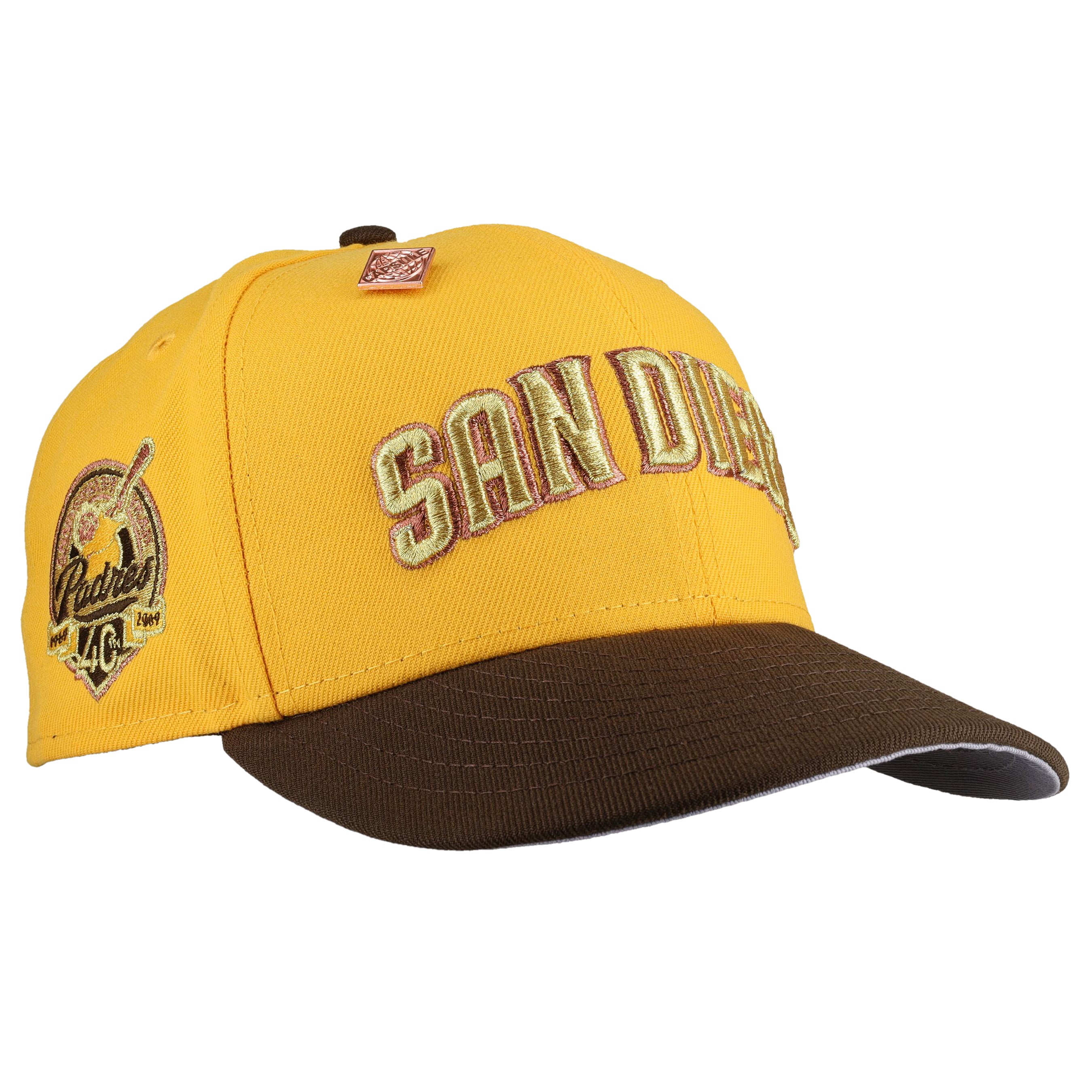 San Diego Padres 40th Anniversary Yellow Walnut Metallic 59Fifty Fitted Hat