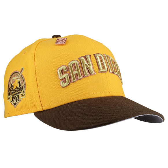 San Diego Padres 40th Anniversary Yellow Walnut Metallic 59Fifty Fitted Hat