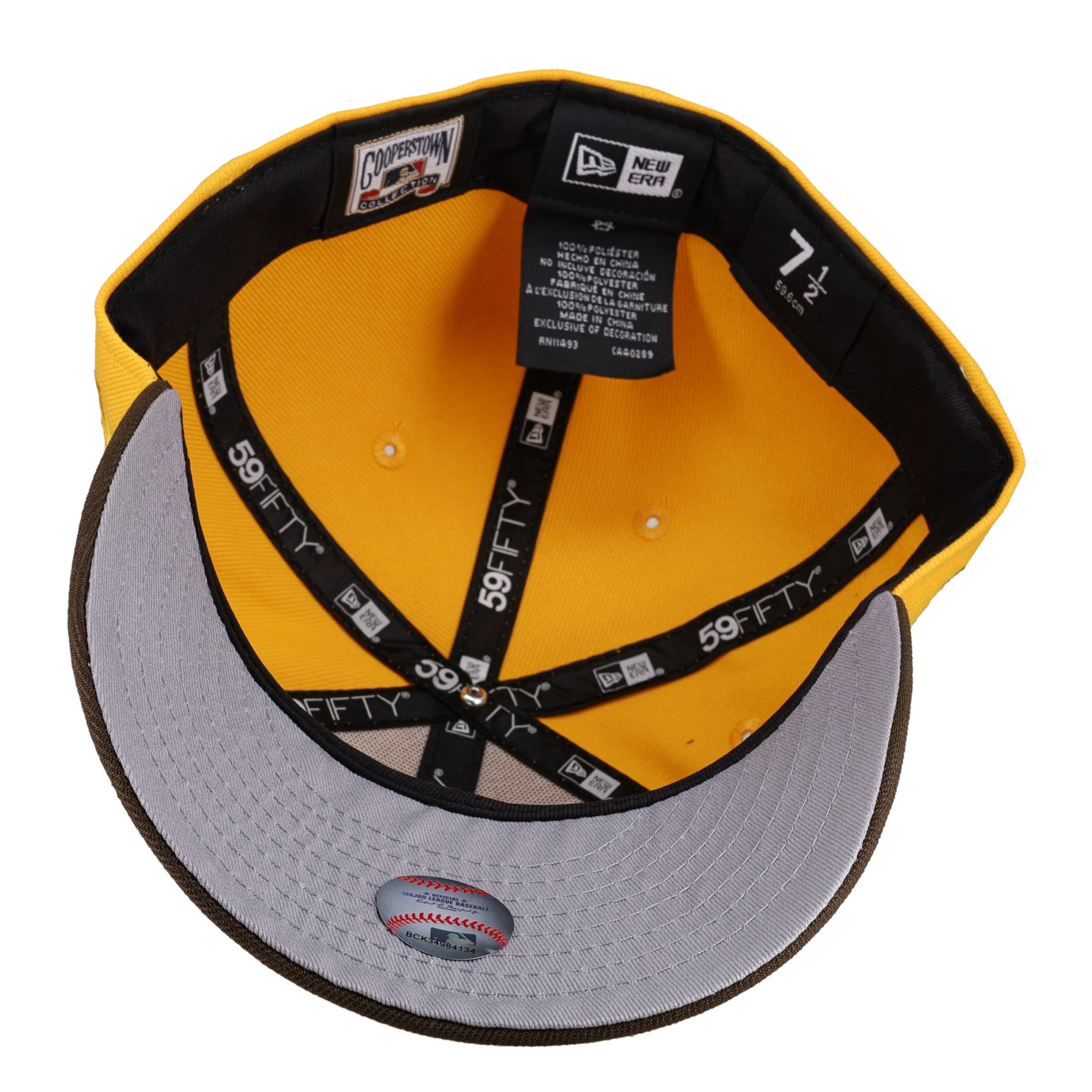 San Diego Padres 40th Anniversary Yellow Walnut Metallic 59Fifty Fitted Hat