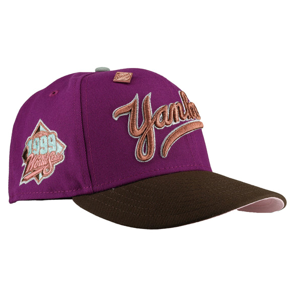 New York Yankees 1999 World Series Script Metallic (Purple) 59Fifty Fitted Hat