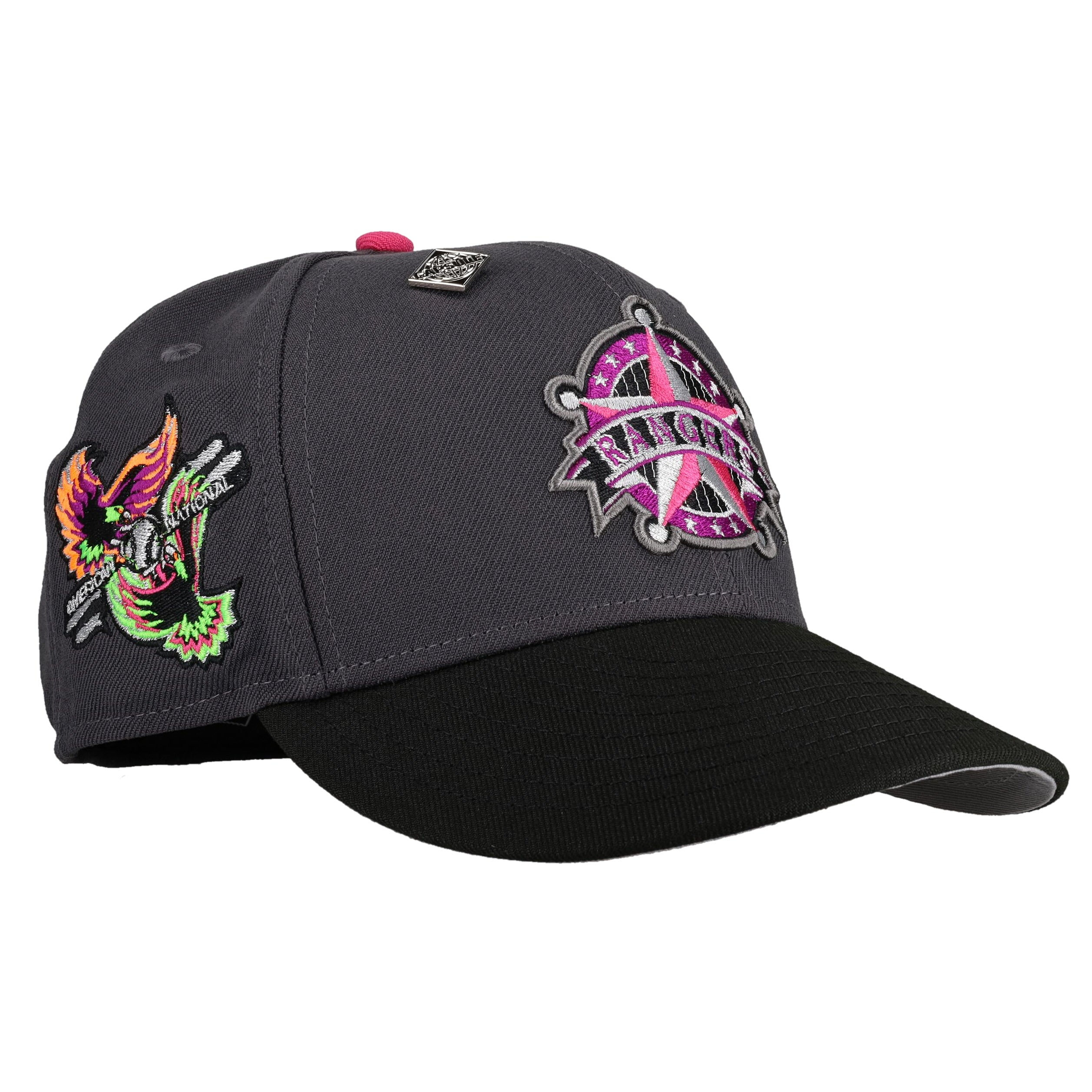 Texas Rangers American National Graphite/Black/Neon Metallic 59Fifty Fitted Hat