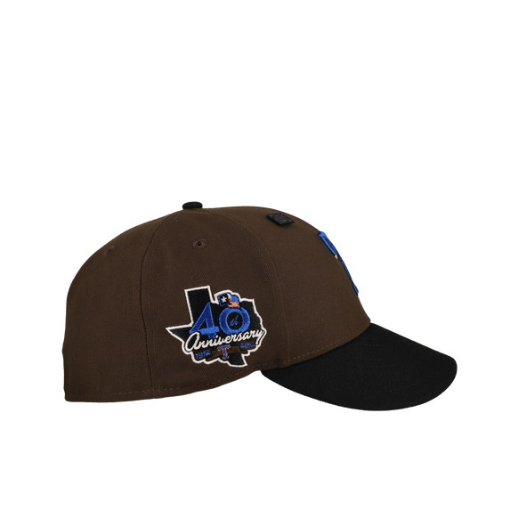 Texas Rangers 40th Anniversary Walnut Black 59Fifty Fitted Hat
