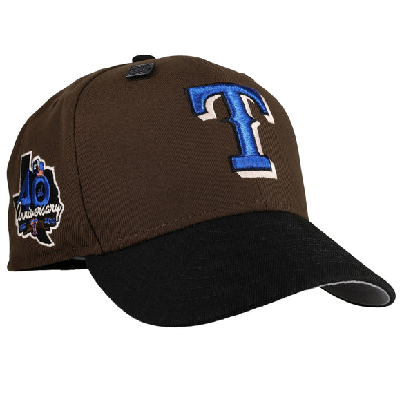 Texas Rangers 40th Anniversary Walnut Black 59Fifty Fitted Hat