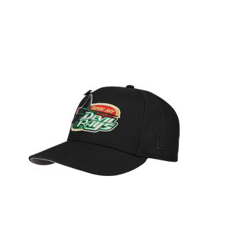Tampa Bay Rays Tropicana Field Black Green Red Metallic 59Fifty Fitted Hat, close-up detail