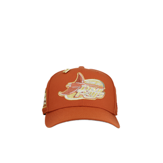 Tampa Bay Rays Tropicana Field Burnt Orange Gold Metallic 59Fifty Fitted Hat, back view
