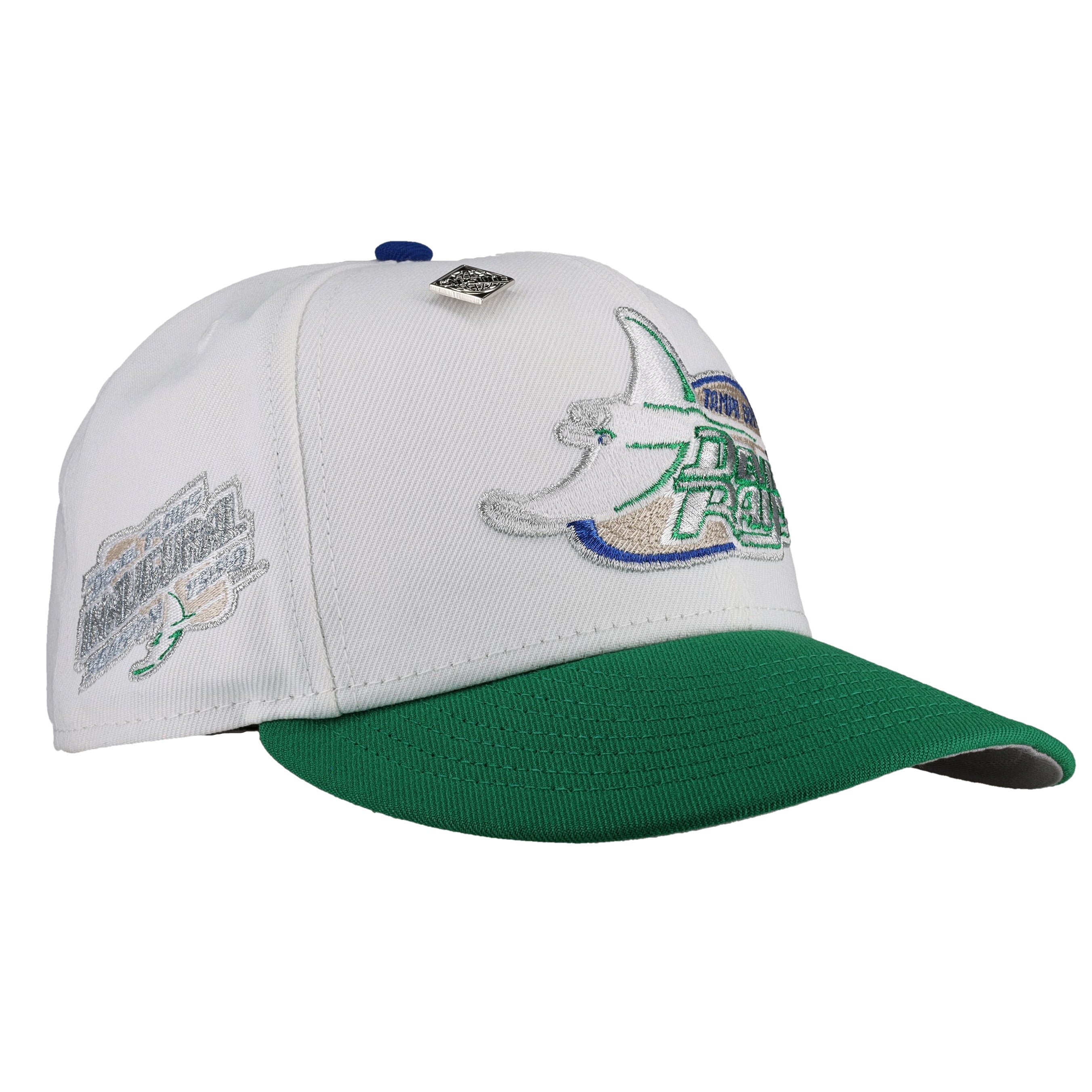 Tampa Bay Rays 1998 Inaugural Metallic White Dome 59Fifty Fitted Hat