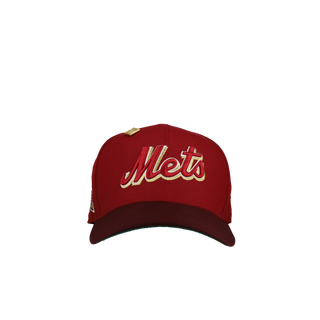 New York Mets 40th Anniversary Red/Burgundy Metallic 59Fifty Fitted Hat