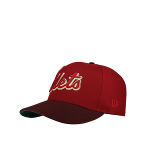 New York Mets 40th Anniversary Red/Burgundy Metallic 59Fifty Fitted Hat