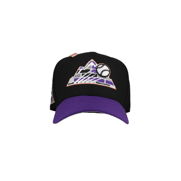 Colorado Rockies Coors 1995 Metallic Bricks Black/Purple 59Fifty Fitted Hat