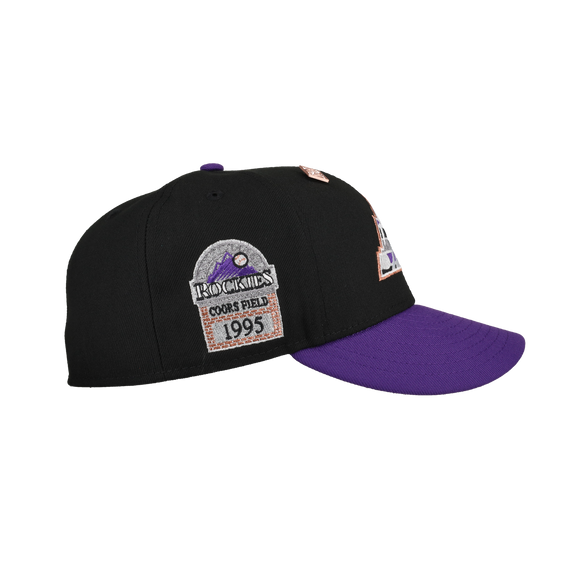 Colorado Rockies Coors 1995 Metallic Bricks Black/Purple 59Fifty Fitted Hat