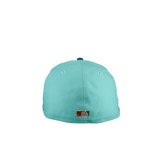 Colorado Rockies Old English Script Teal Green Metallic 59Fifty Fitted Hat