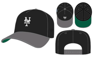 New York Mets 40th New Era 9Fifty A Frame Snapback Hat (Black/Graphite)