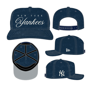 New York Yankees Team Script Velvet 19Twenty Snapback Hat, front view
