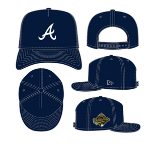 Atlanta Braves 1995 Team Color 9Fifty A Frame Snapback Hat (Grey Brim)