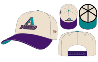 Arizona Diamondbacks 1998 Inaugural Off White/Purple 9Fifty A Frame Snapback Hat