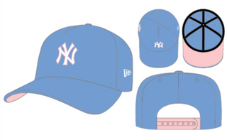 New York Yankees Sky Blue/Pink 1998 WS 9Fifty A Frame Snapback Hat
