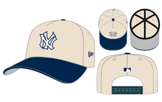 New York Yankees Off White/Navy Yankee Stadium 9Fifty A Frame Snapback Hat