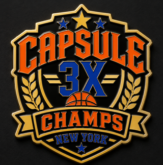 PRE-ORDER Capsule Exclusive New York Knicks Pinwheel 2025-2026 NBA Champs Metallic (Grey Brim)