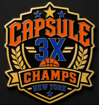 PRE-ORDER Capsule Exclusive New York Knicks Blue/Black 2025-2026 NBA Champs Metallic (Grey Brim)