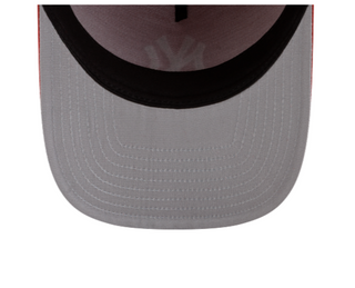 New York Yankees Red Basics 9Fifty A Frame Snapback Hat (Grey Brim)