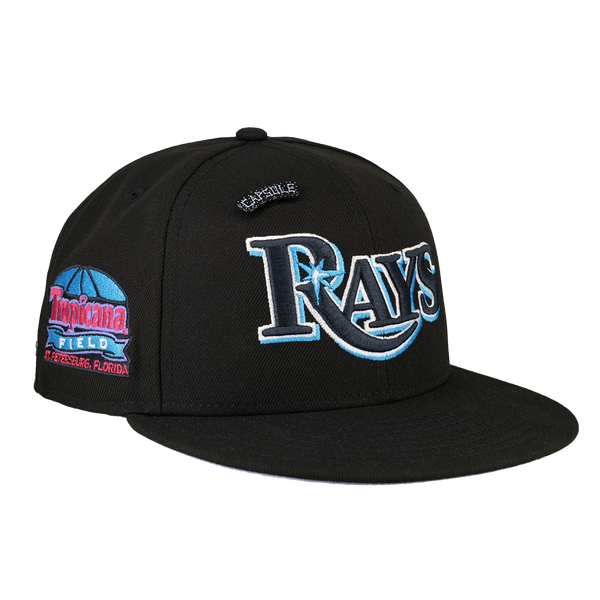 RAYS BLACK RETRO TB TROPICANA FIELD 5950 NEW ERA FITTED CAP