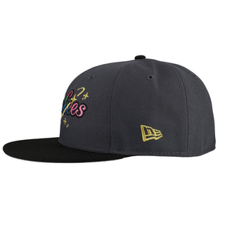 New York Yankees 2000 Subway Series Celestial "Moonwalker" Metallic Graphite 59Fifty Fitted Hat, detail view