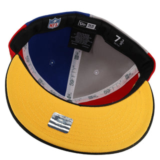 Pittsburgh Steelers 80 Seasons Pinwheel "All American Steel" Metallic 59Fifty Fitted Hat, detail view