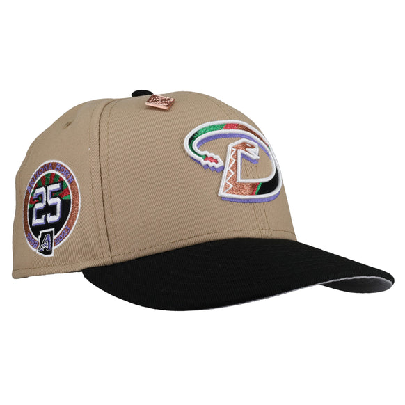 Arizona Diamondbacks Metallic Stripe 25th Anny Metallic 59Fifty Fitted Hat