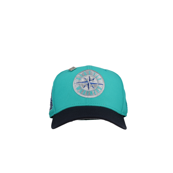 Seattle Mariners 30th Anniversary Teal/Navy Metallic 59Fifty Fitted Hat (RESTOCK)