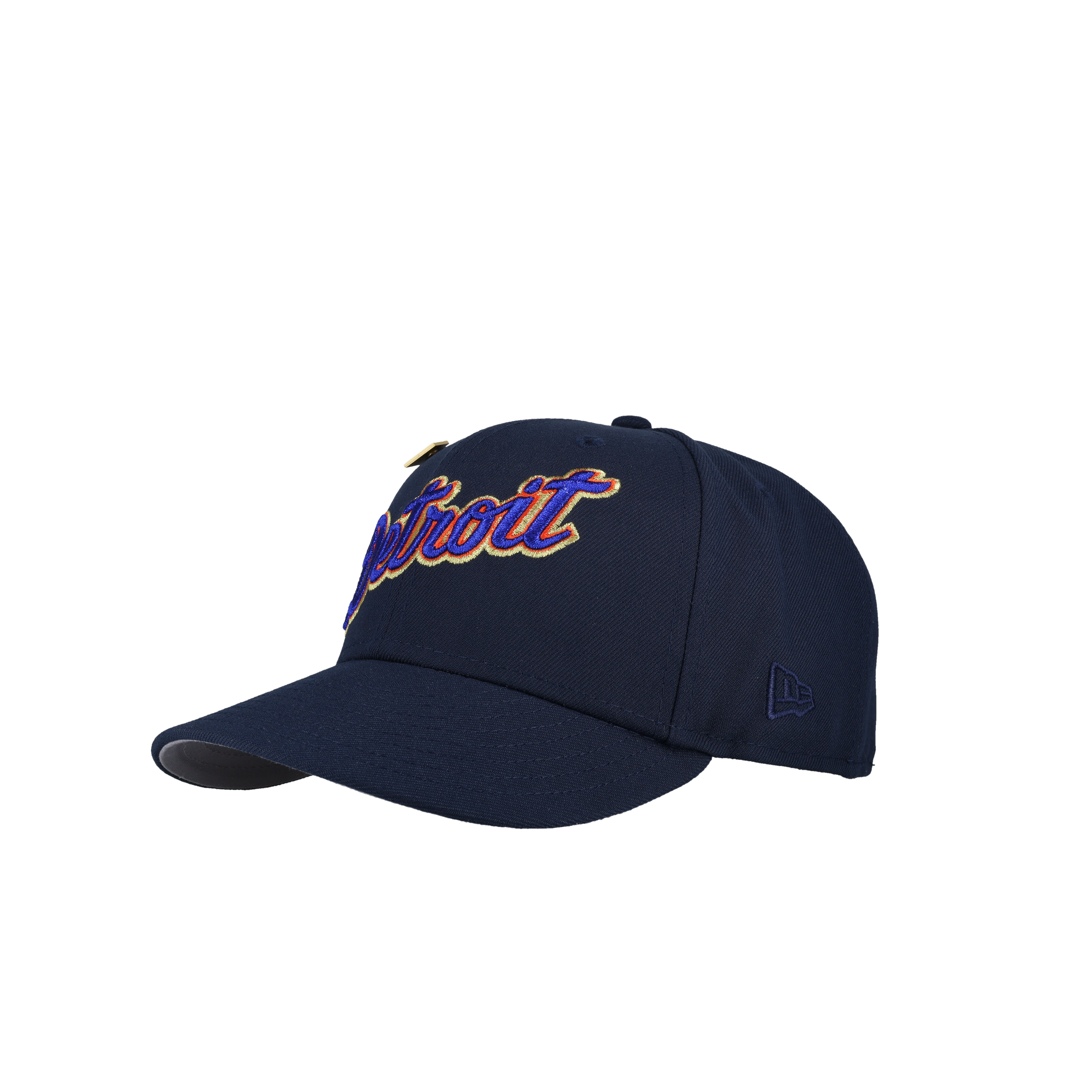 Detroit Tigers Script World Series Navy Metallic 59Fifty Fitted Hat