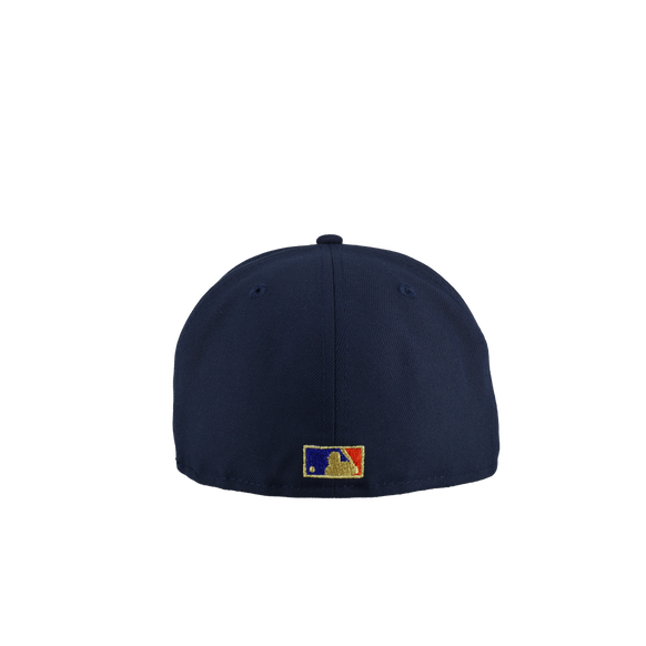 Detroit Tigers Script World Series Navy Metallic 59Fifty Fitted Hat