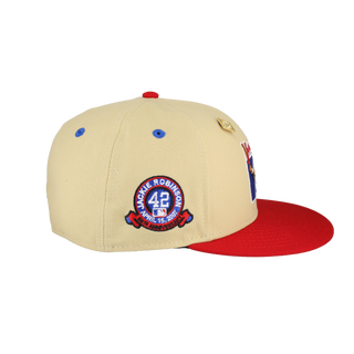 Jackie Robinson Logo Vegas Gold Jackie 42 Patch 59Fifty Fitted Hat