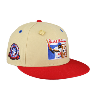 Jackie Robinson Logo Vegas Gold Jackie 42 Patch 59Fifty Fitted Hat