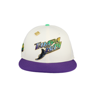 Tampa Bay Rays 1998 Inaugural Season Patch Chrome 59Fifty Fitted Hat