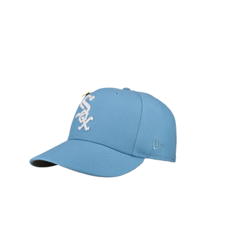 Chicago White Sox 2003 All Star Game Light Blue Metallic 59Fifty Fitted Hat, close-up detail