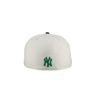 New York Yankees 1999 WS Off White Santa Metallic 59Fifty Fitted Hat