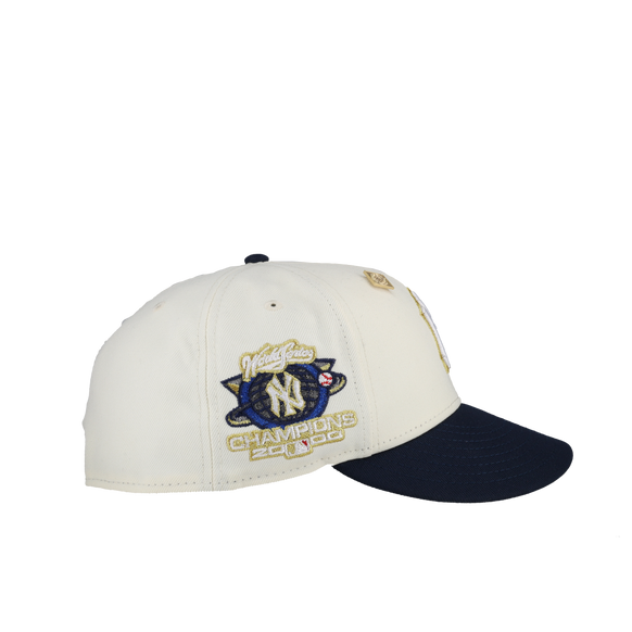 New York Yankees 2000 World Series Chrome Gold Metallic 59Fifty Fitted Hat