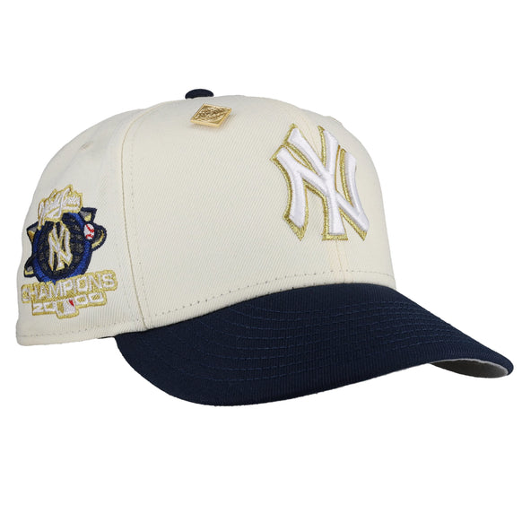 New York Yankees 2000 World Series Chrome Gold Metallic 59Fifty Fitted Hat