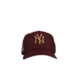 New York Yankees 2000 World Series Champions Burgundy Metallic 59Fifty Fitted Hat