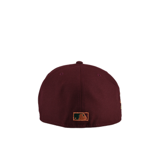 New York Yankees 2000 World Series Champions Burgundy Metallic 59Fifty Fitted Hat