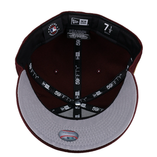 New York Yankees 2000 World Series Champions Burgundy Metallic 59Fifty Fitted Hat