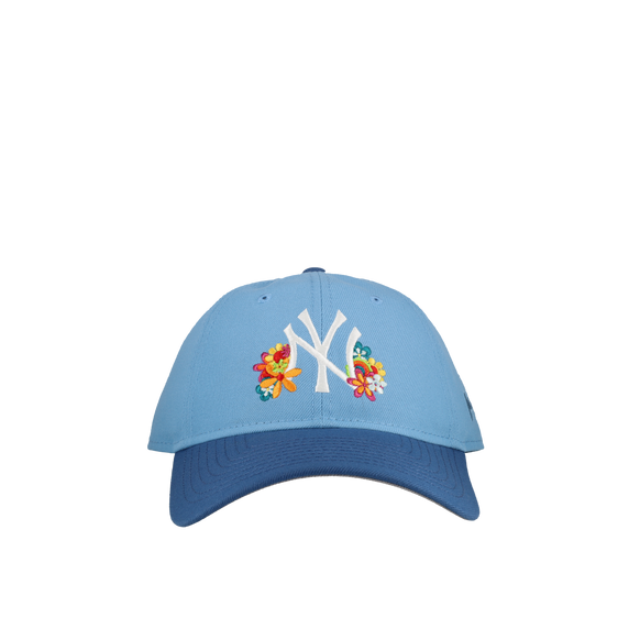 New York Yankees Premium New Era 9Twenty Sky Blue/Indigo Flowers Adjustable Hat