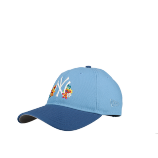 New York Yankees Premium New Era 9Twenty Sky Blue/Indigo Flowers Adjustable Hat