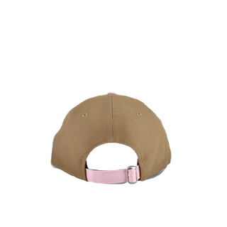 New York Yankees Premium New Era 9Twenty Tan/Walnut Safari Print Adjustable Hat (Pink Brim)