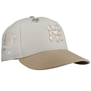 New York Yankees 2000 WS Champs Almond Latte Metallic 59Fifty Fitted Hat