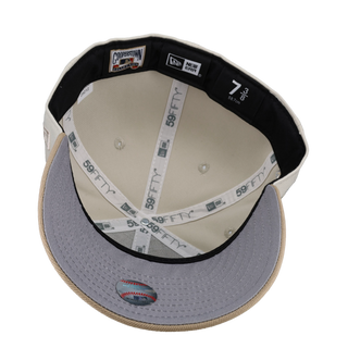 New York Yankees 2000 WS Champs Almond Latte Metallic 59Fifty Fitted Hat